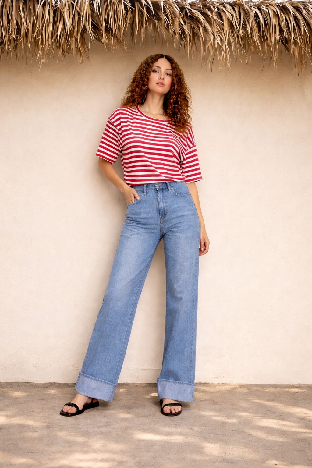 CAMISETA OVER SIZE RAYAS