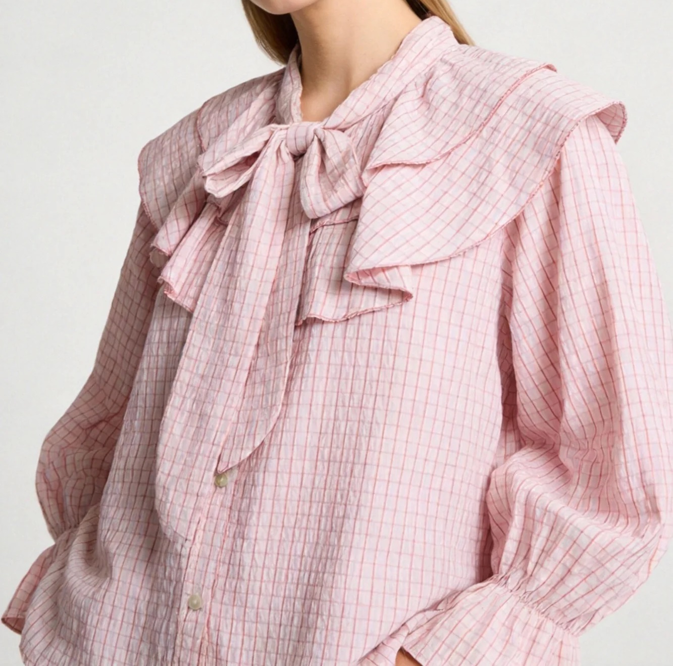 CAMISA VOLANTES  CUADROS