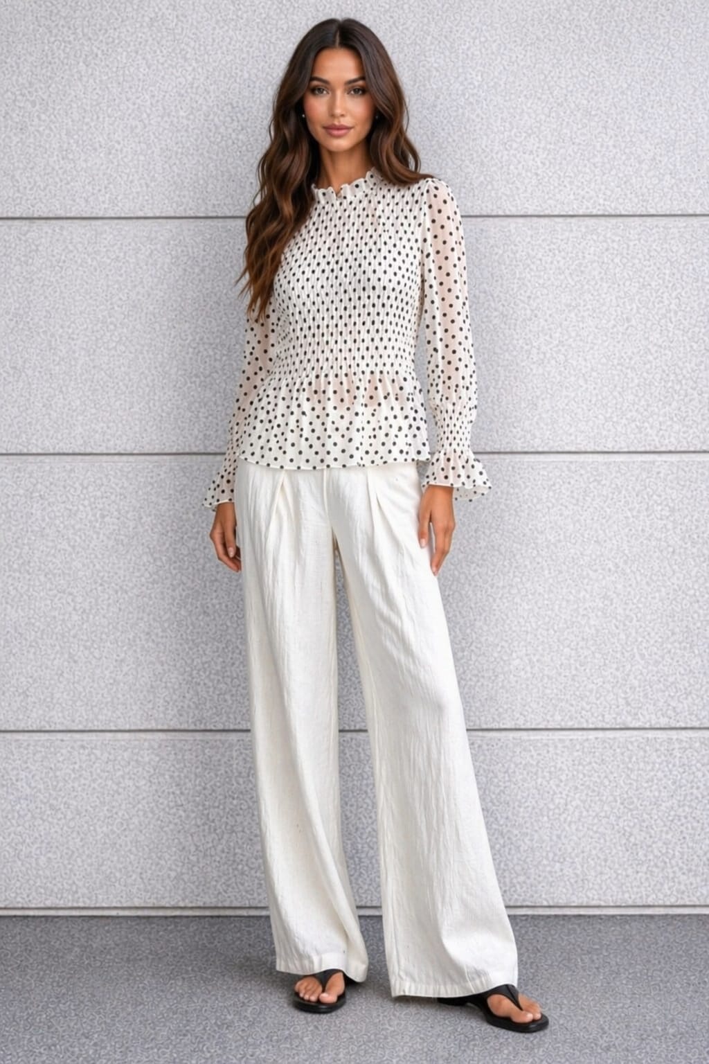 BLUSA DE GASA LUNARES