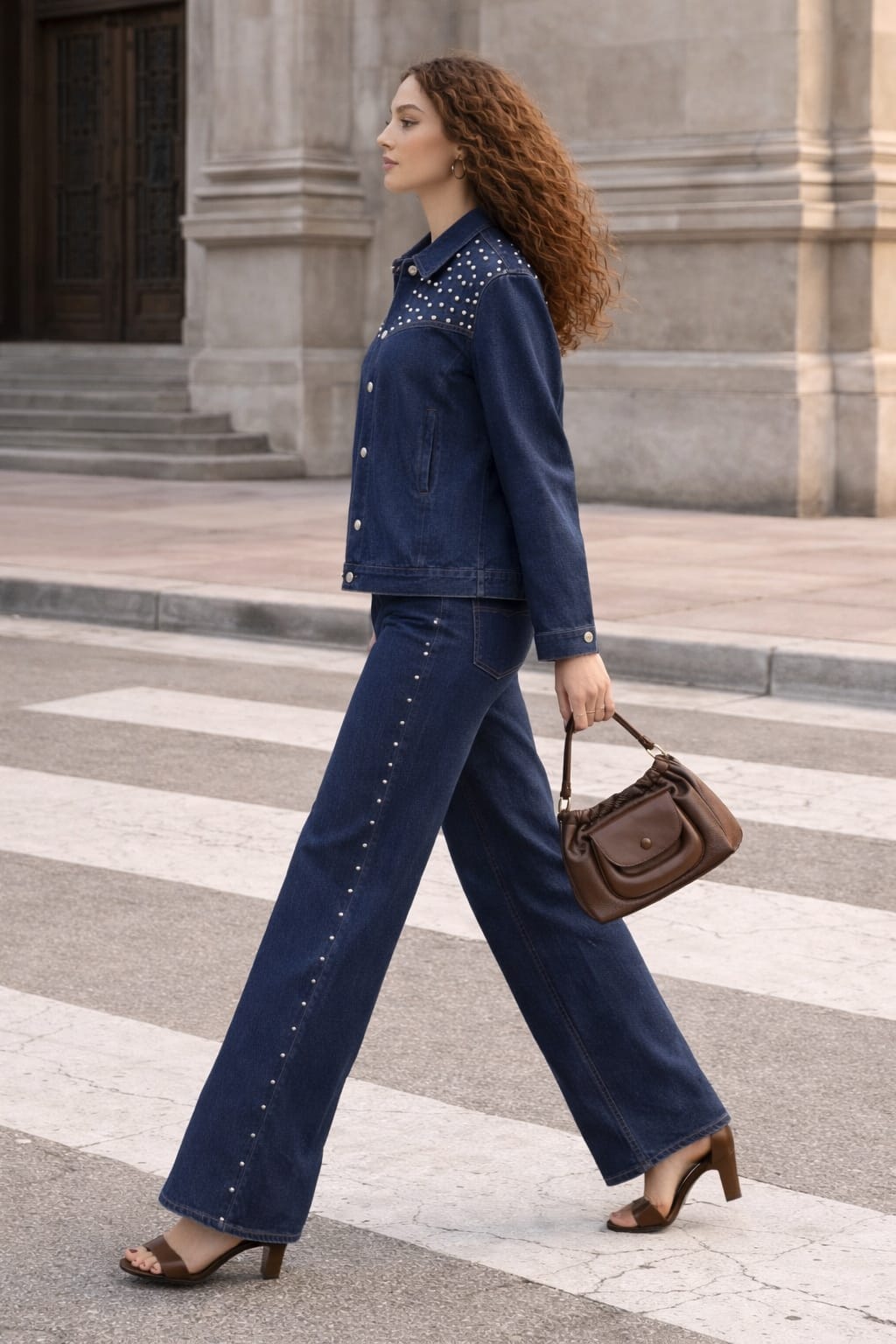 JEANS TACHUELAS  REGULAR WAIST