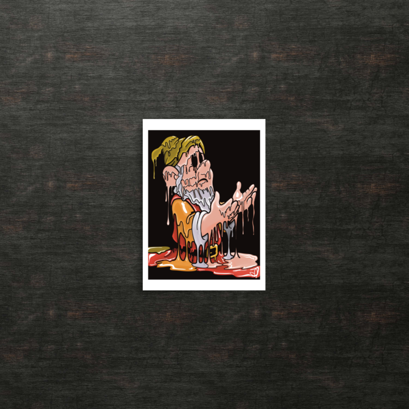 Beggar Gnome Poster Print - Melting Shadow Drip Art | Original Digital Artwork Wall Art for Inspiration, Reflection, and Altars