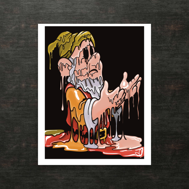 Beggar Gnome Poster Print - Melting Shadow Drip Art | Original Digital Artwork Wall Art for Inspiration, Reflection, and Altars