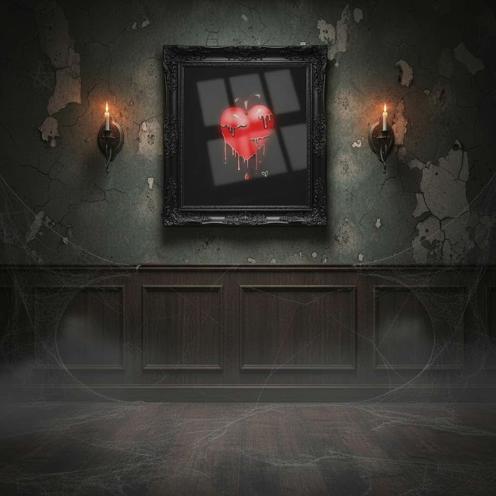 Forbidden Fruit Art | Bleeding Apple Heart Digital Print | Feminist Spiritual Wall Decor