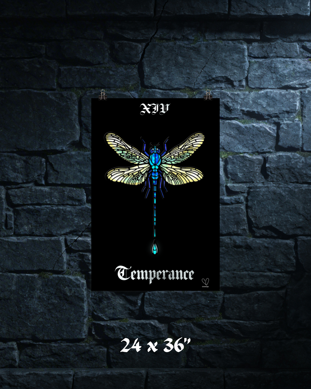 Creeping Shadows Tarot Print: Temperance – Dragonfly