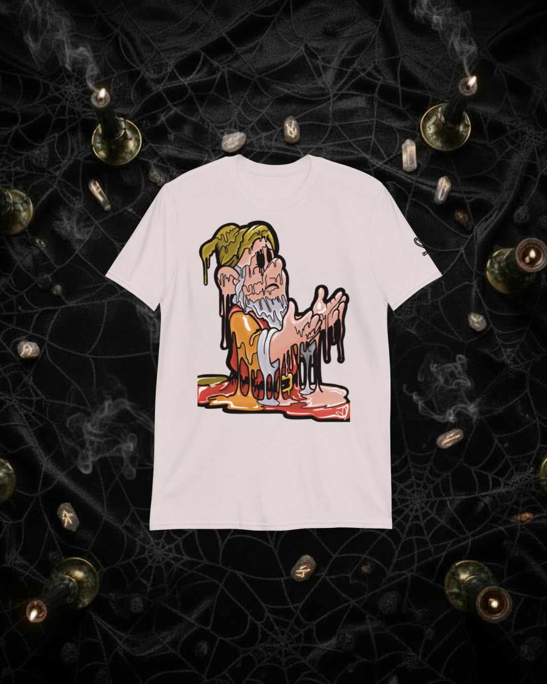 Beggar Gnome T-Shirt, Original Surreal Melting Shadow Art, Unisex Cotton Tee, Drip Art, Artistic Graphic Tee, Mystic Wear