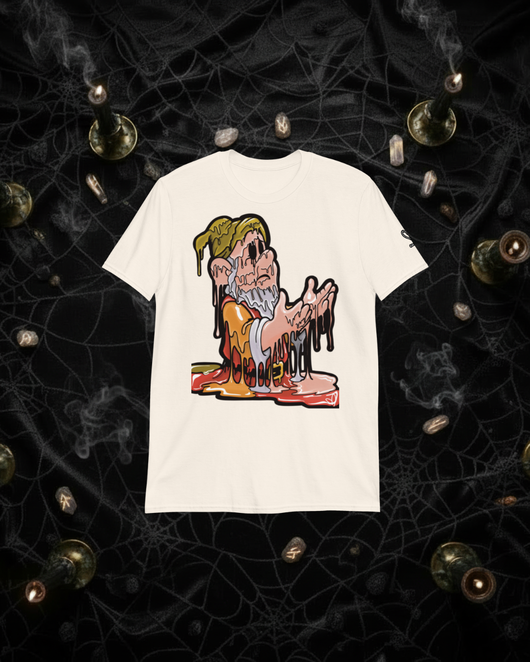 Beggar Gnome T-Shirt, Original Surreal Melting Shadow Art, Unisex Cotton Tee, Drip Art, Artistic Graphic Tee, Mystic Wear