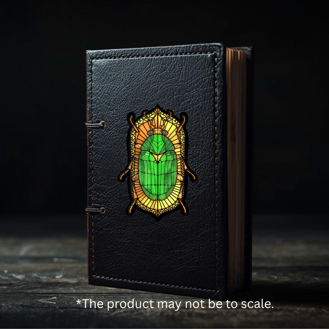 Witchy Bugs Sticker Sheet - Stained Glass Spider Bat Bee Scorpion Beetle Mystical Insect Decor for Planners, Laptops, Grimoires