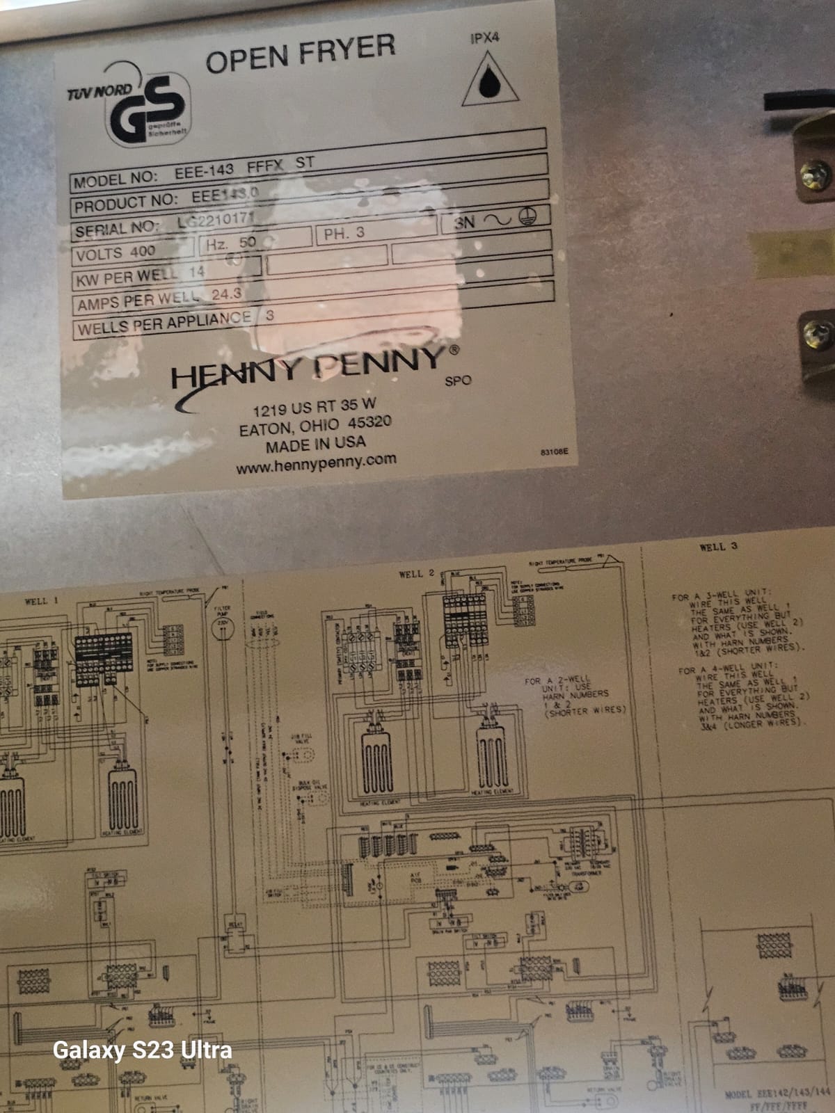 Freidora eléctrica Trifásica