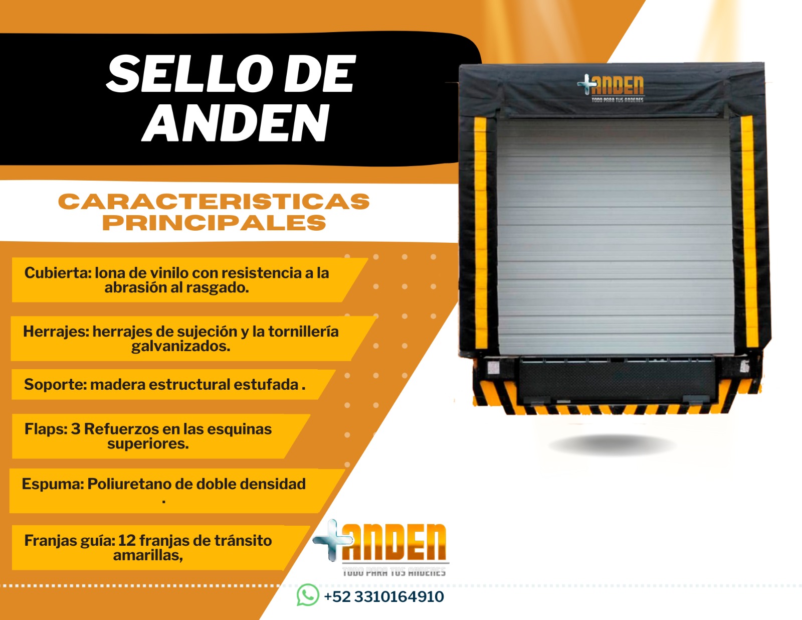 SELLO DE ANDEN MEDIDA 8x10 PARA RAMPA 