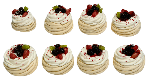 Mini Pavlovas con Frutos rojos
