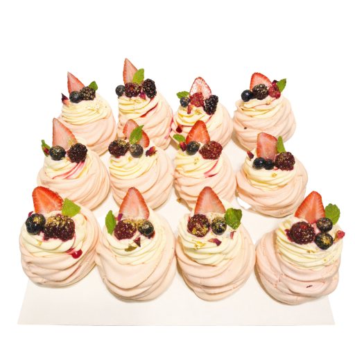 Mini Pavlovas con Frutos rojos