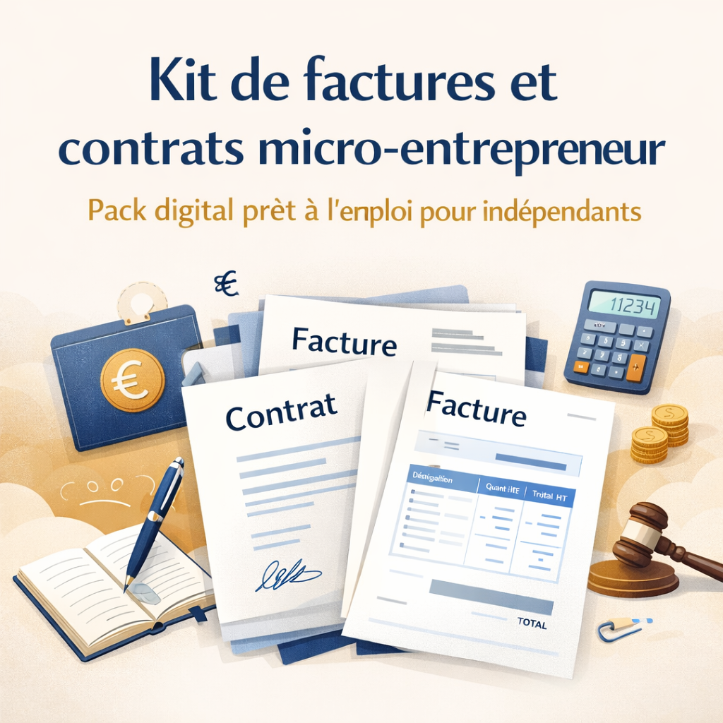 Kit de factures et contrats micro-entrepreneur