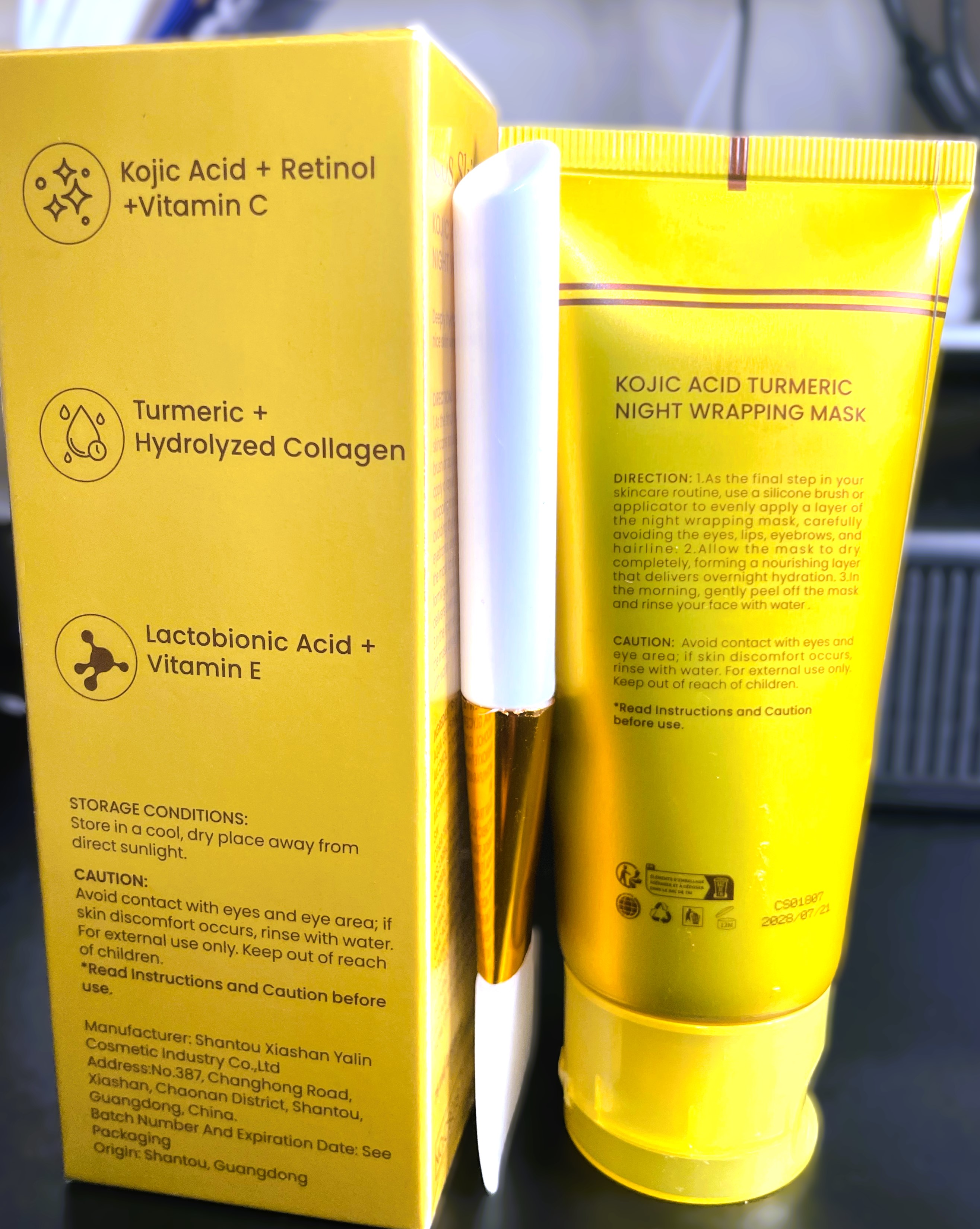 Skin Mask- Kojic Acid Turmeric Night Wrapping Mask