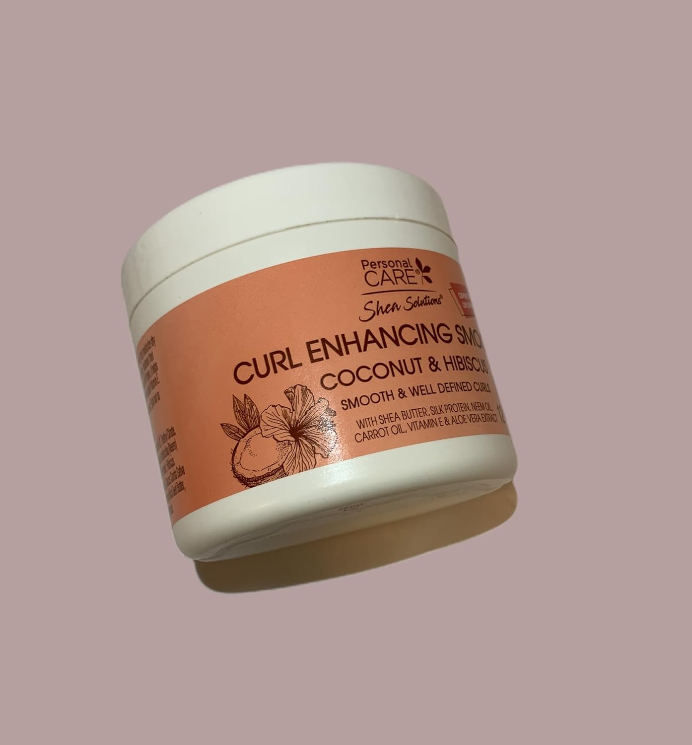 Personal Care Shea Solutions Curl Enhancing Smoothie – Coconut & Hibiscus, 12 oz | Defines & Smooths Curls with Shea Butter, Silk Protein, Neem Oil, Vitamin E & Aloe Vera