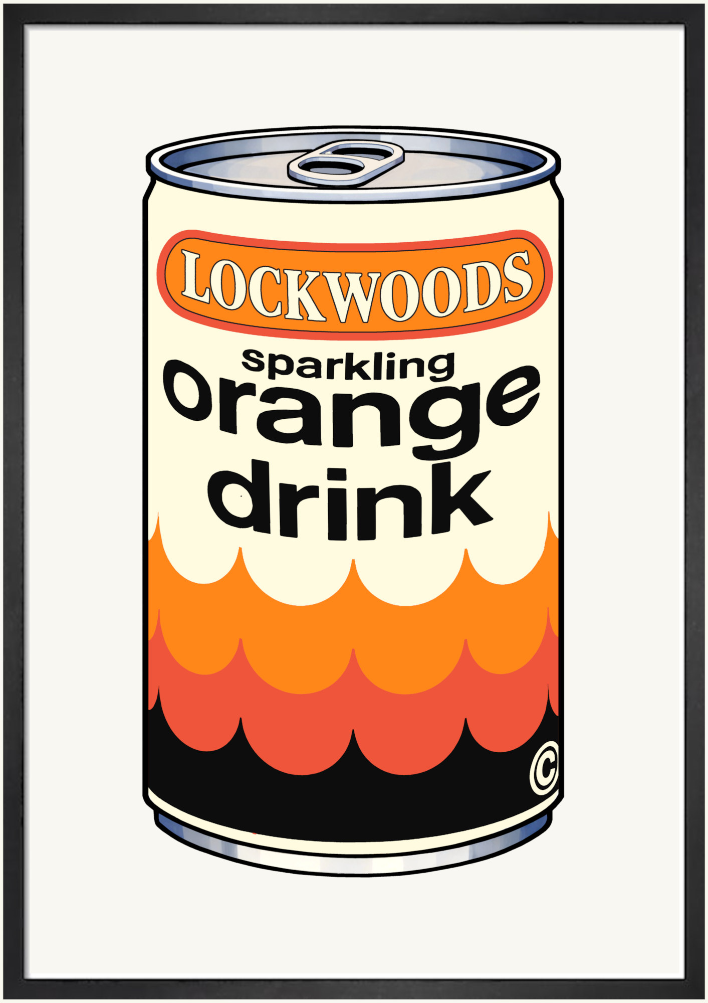 sparkling orange drink art print