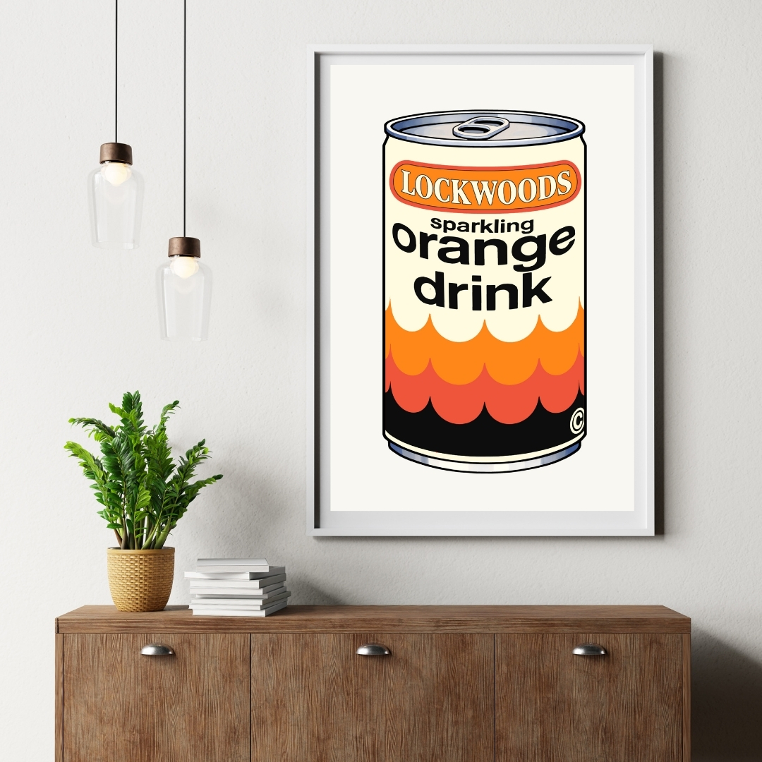 sparkling orange drink art print