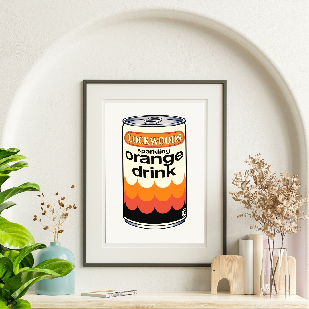 sparkling orange drink art print
