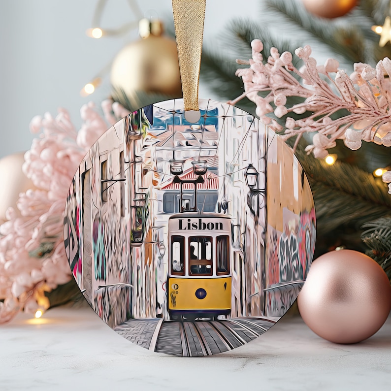 Lisbon Ornament, Christmas Ornament, Lisbon Gift, Christmas Gift, Lisbon Christmas, Lisbon, Lisbon Travel, Christmas Travel, Christmas Decor