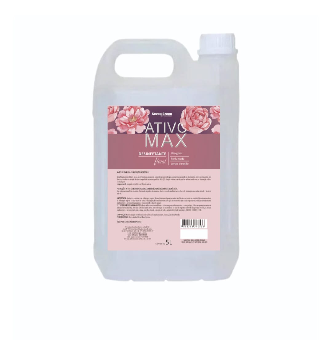 DESINFETANTE ATIVO MAX FLORAL 5L SEVEN GREEN  