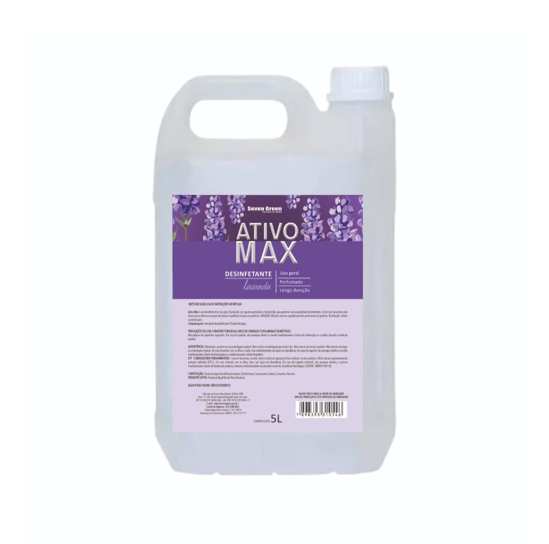  DESINFETANTE ATIVO MAX LAVANDA 5L SEVEN GREEN