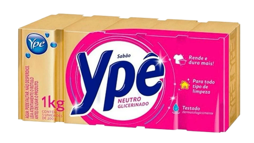 Sabão em Barra Ype Embalagem com 5 unidades