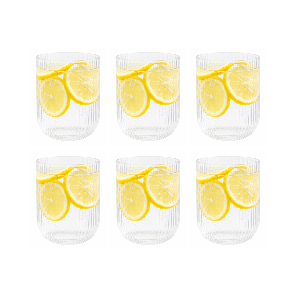Set de 6 Vasos de Vidrio Line 250 ml c/u