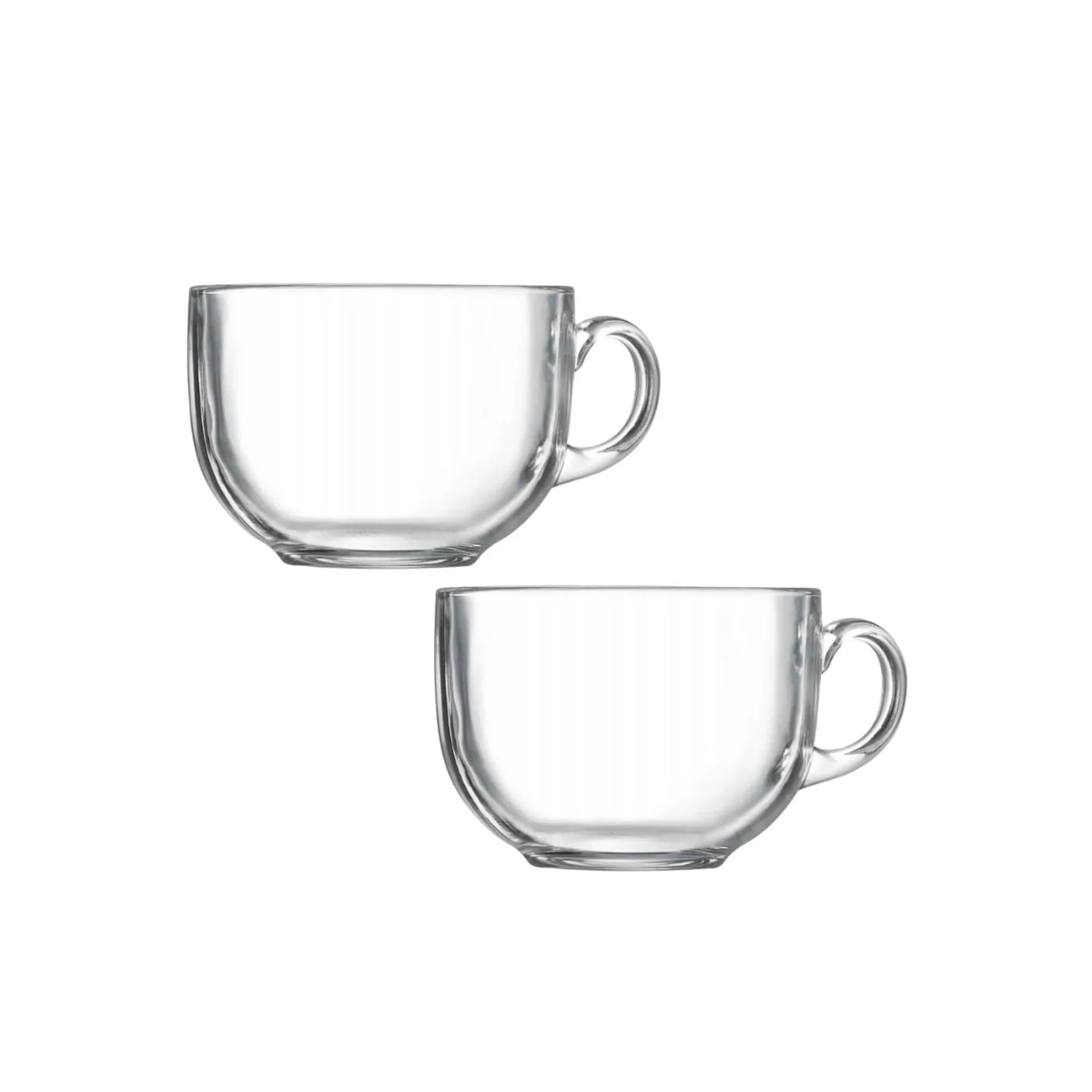 Set de 2 Tazas de Vidrio Wave 500 ml c/u