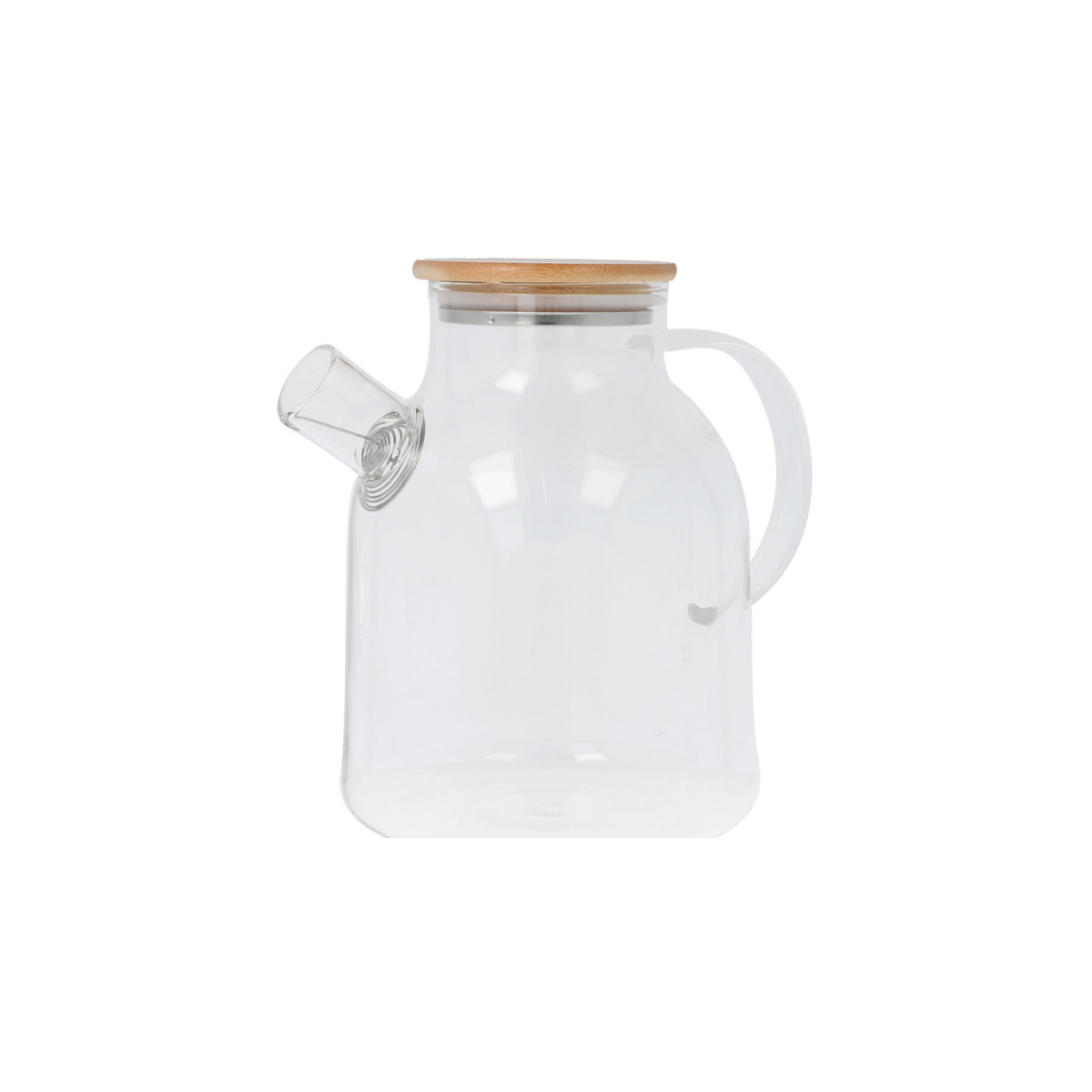 Tetera de Vidrio y Bambú con Infusor 1.8 Litro