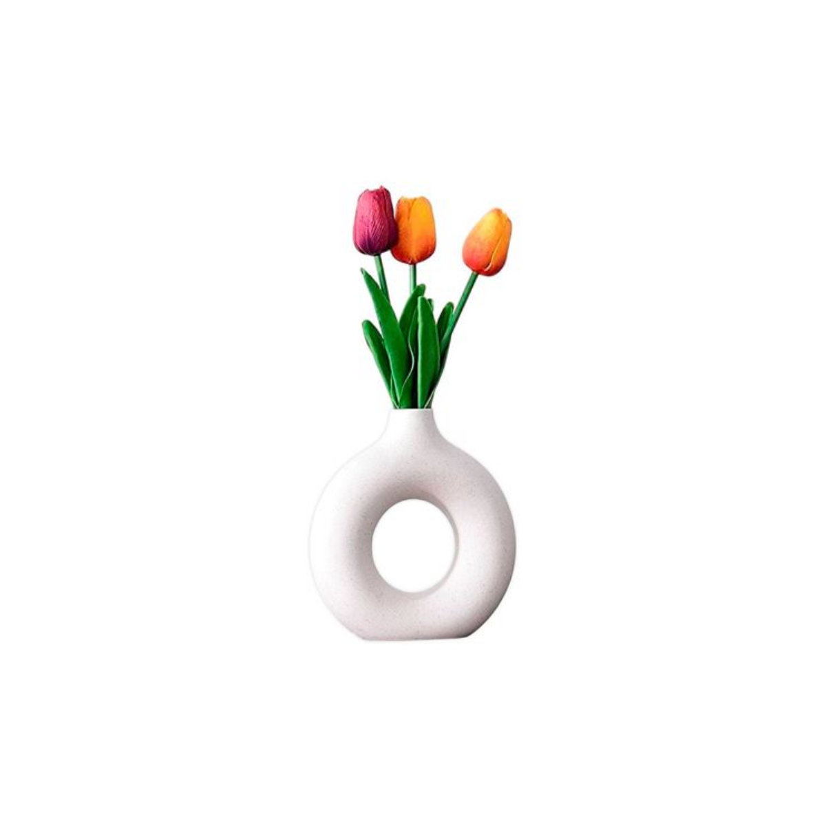 Jarrón de Cerámica Circular 14 cm