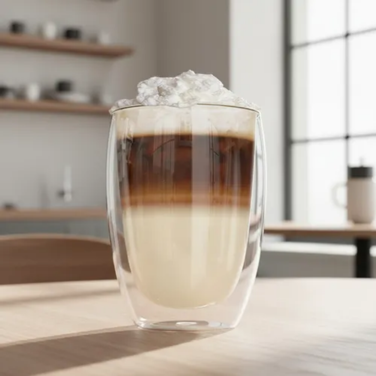 Vaso Doble Pared de Vidrio Wave 330 ml