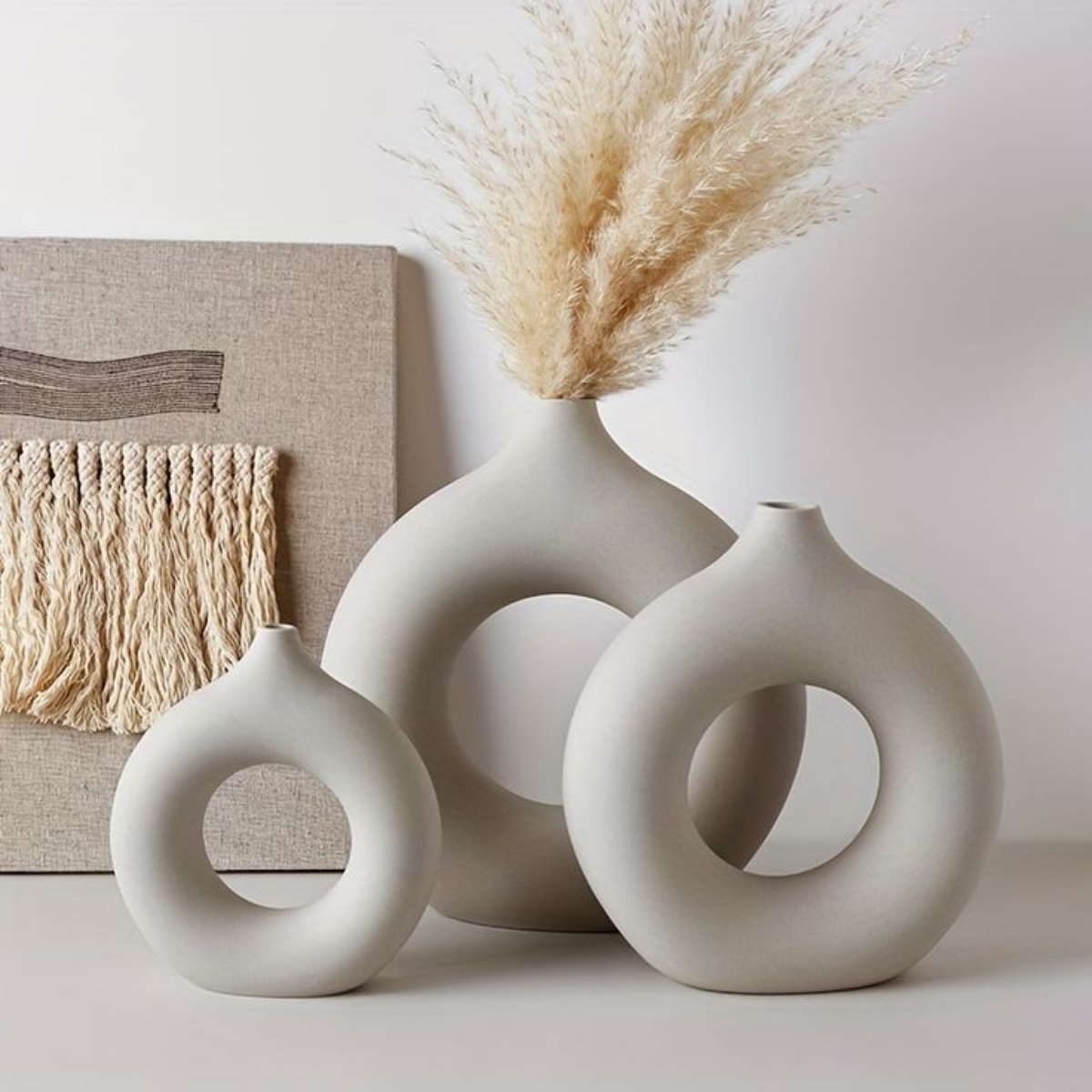 Jarrón de Cerámica Circular 18 cm