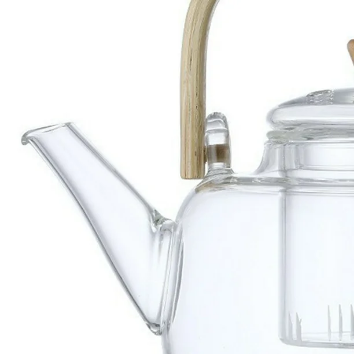 Tetera de Vidrio y Bambú con Infusor 1 Litro