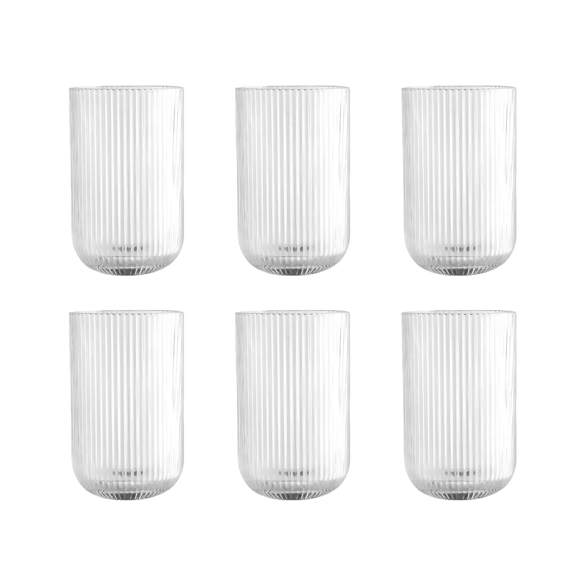 Set de 6 Vasos de Vidrio Line 420 ml c/u