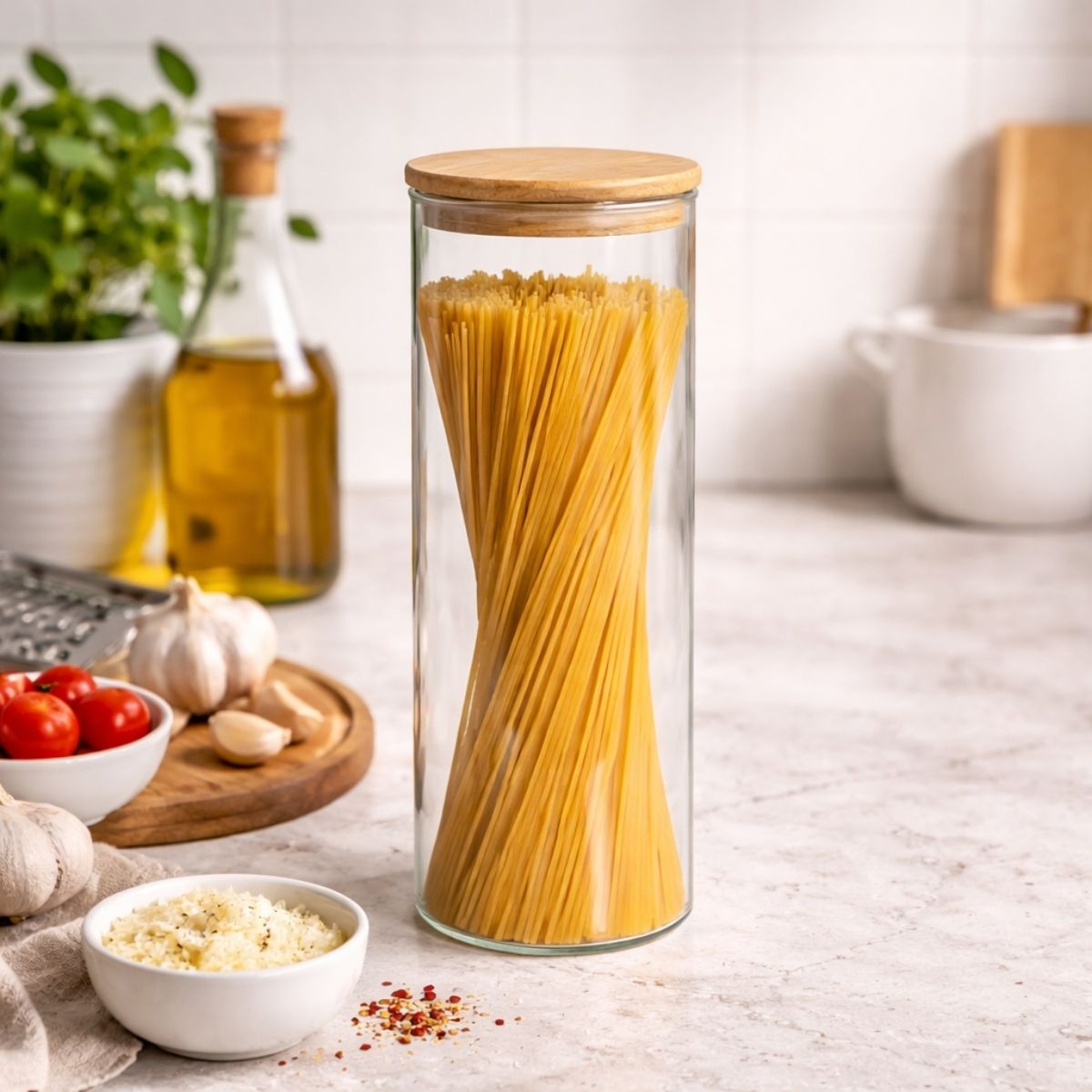 Frasco de Vidrio y Bambú 1.7 Litro Only