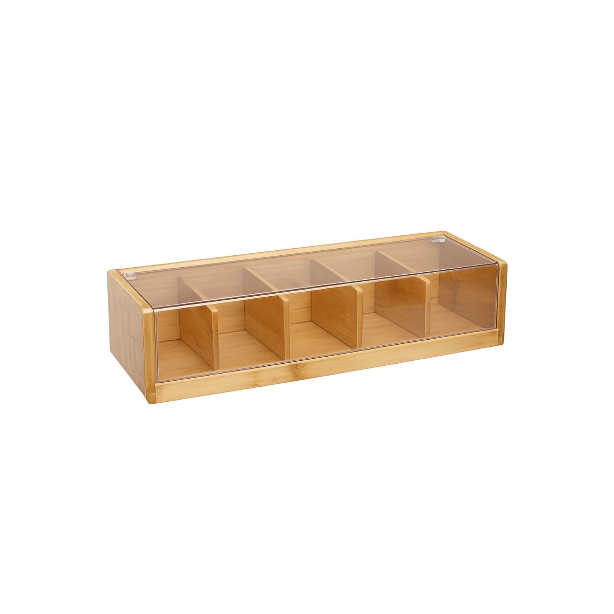 Caja para Té de Bambú 5 Divisiones Only