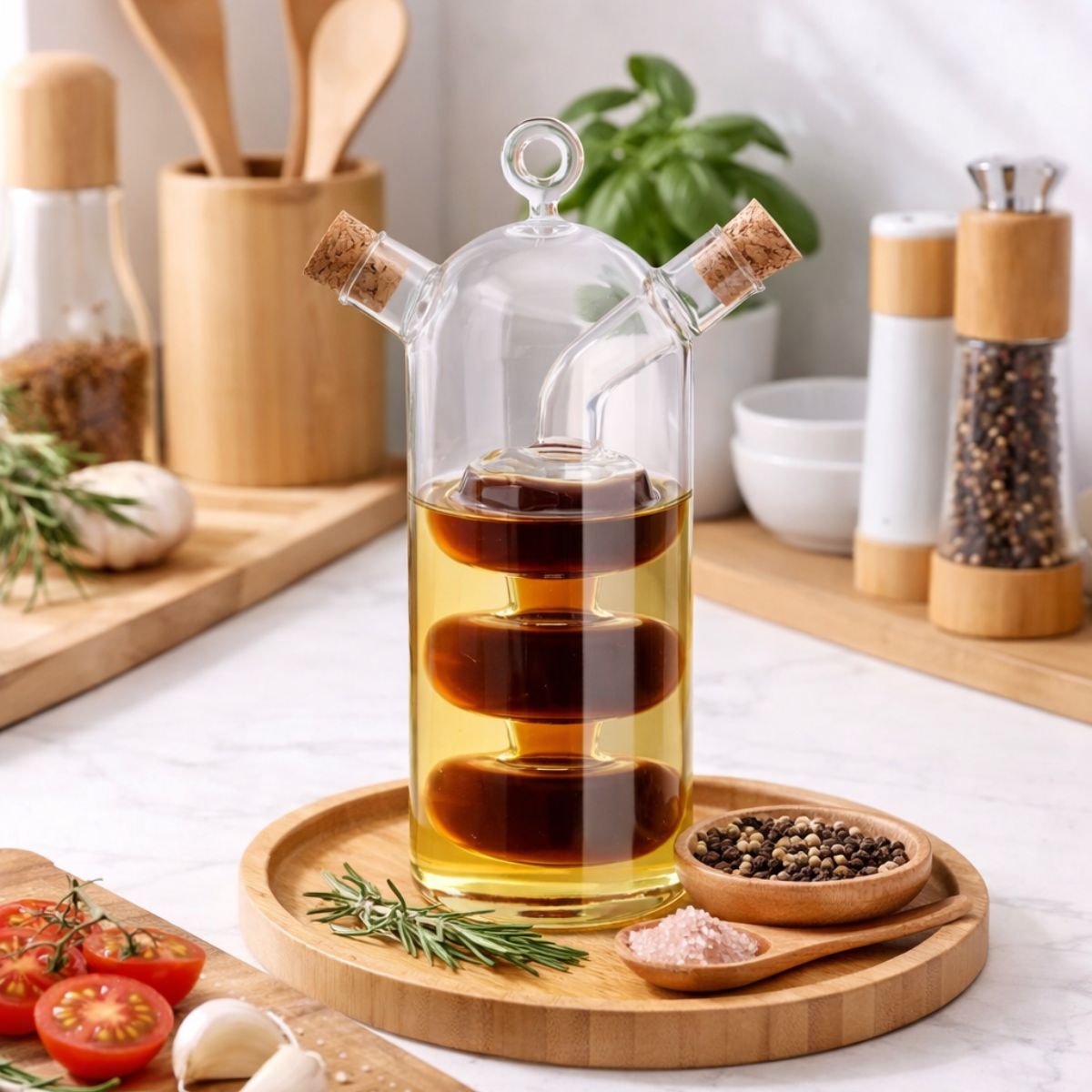 Aceitera y Vinagrera de Vidrio 350-150 ml 