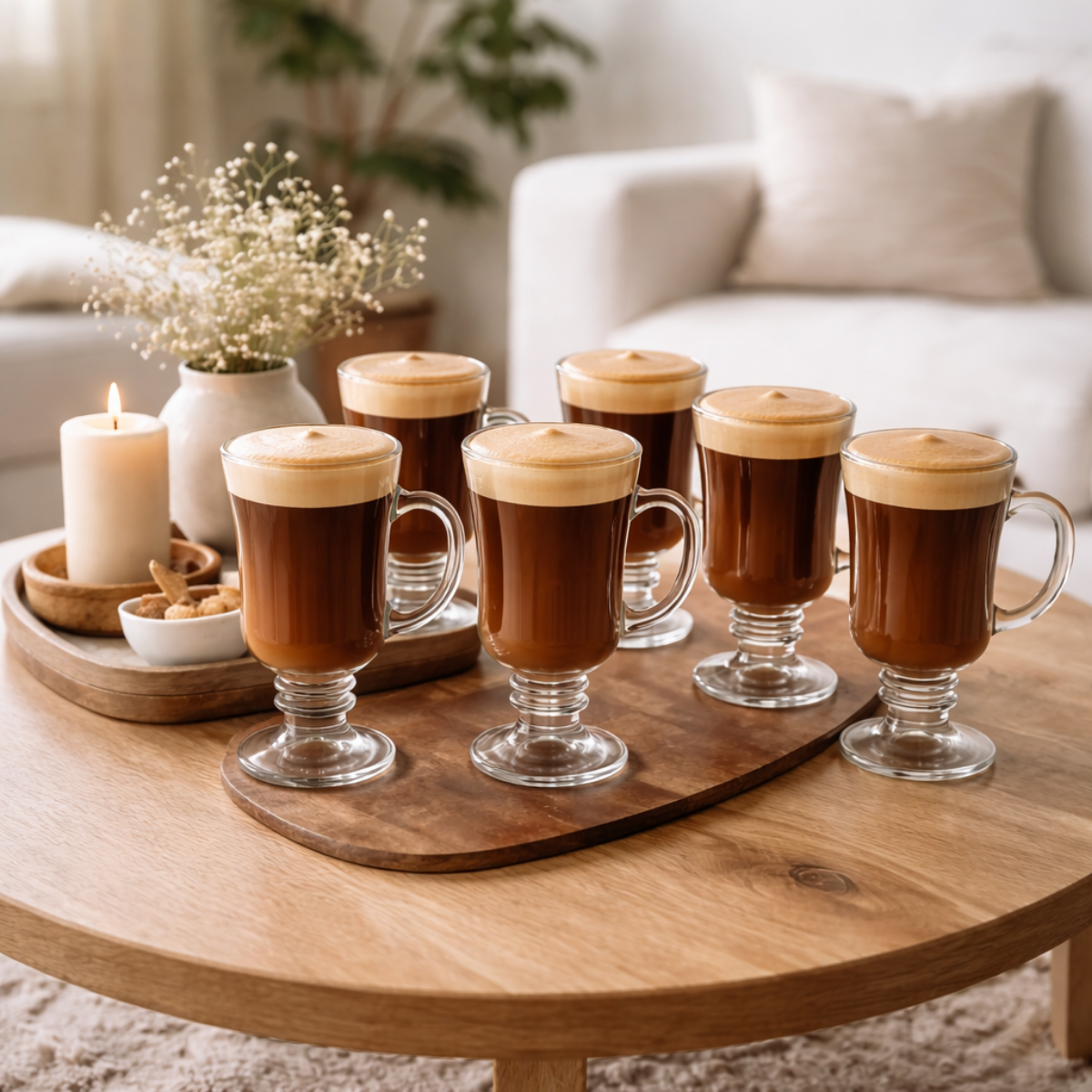 Set de 6 Copas para Capuccino de Vidrio 250 ml 