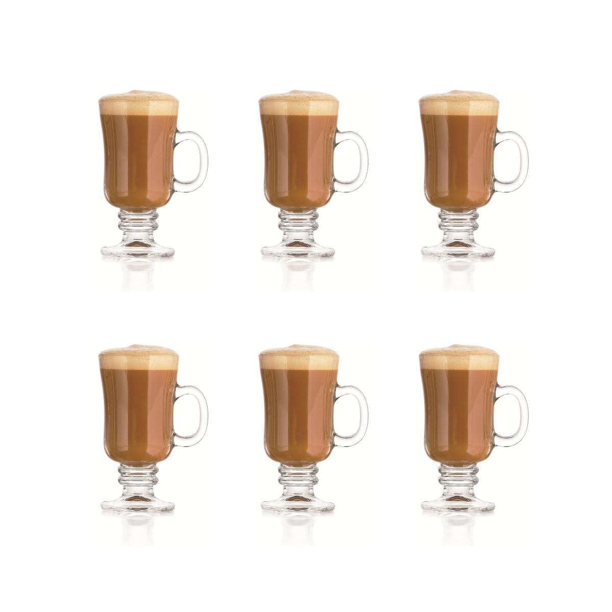 Set de 6 Copas para Capuccino de Vidrio 250 ml 