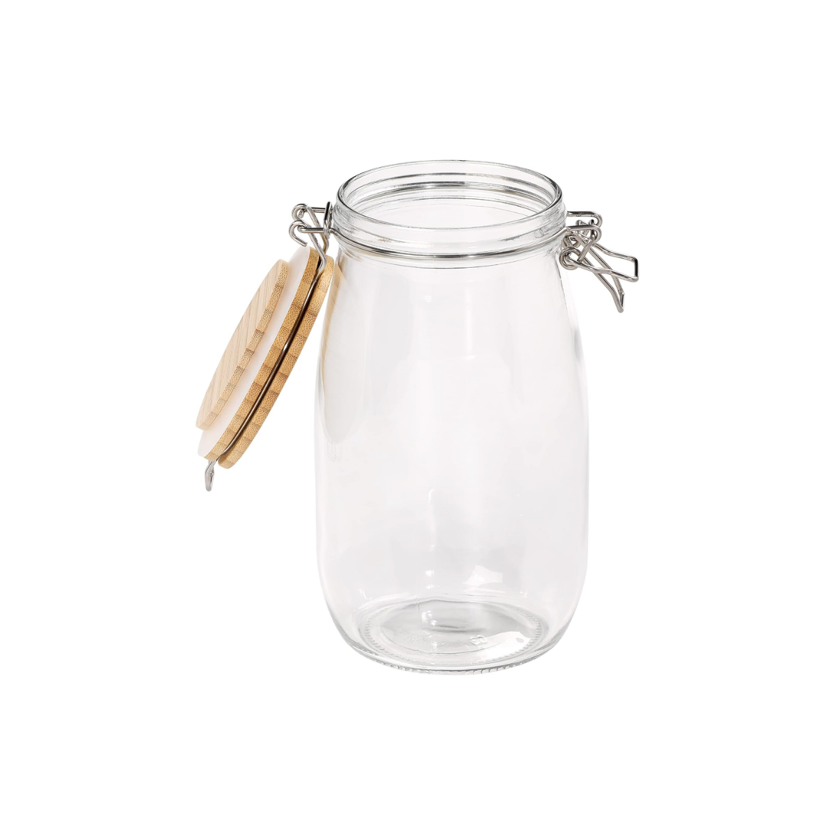 Frasco Hermético de Vidrio y Bambú 2 Litros