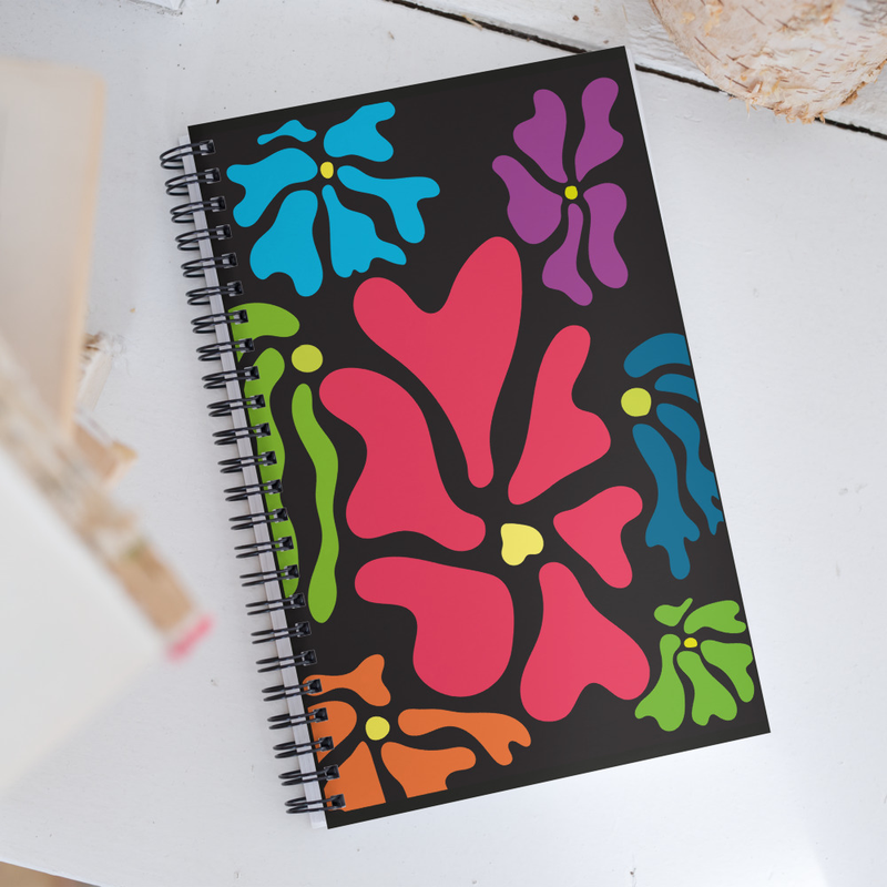 Spiral flower valioso estudio notebook