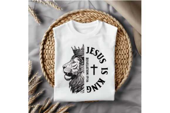 Jesus Is King Lion Christian Sweatshirt – Revelation 19:16 Faith Apparel