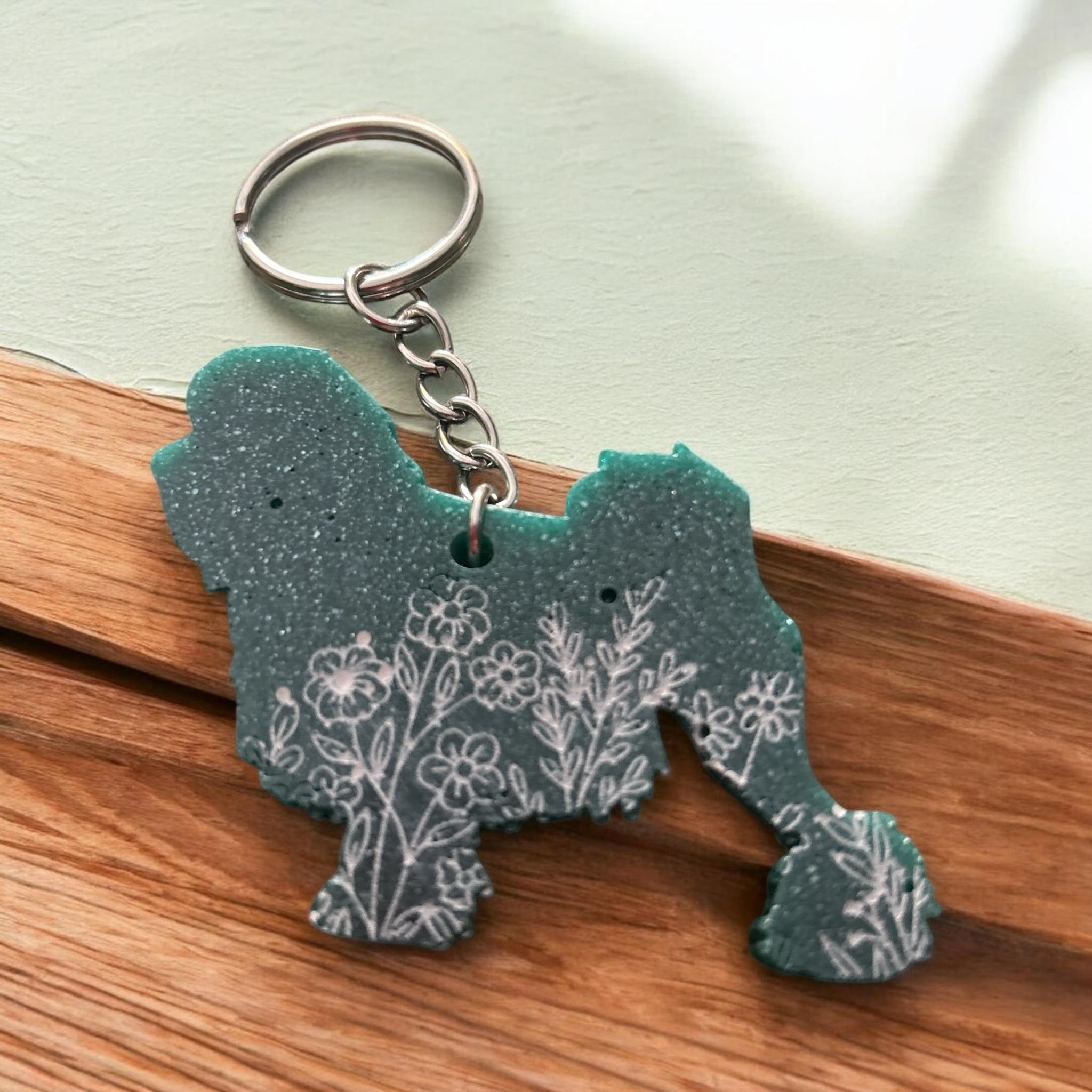 Lowchen Epoxy Resin Keychain