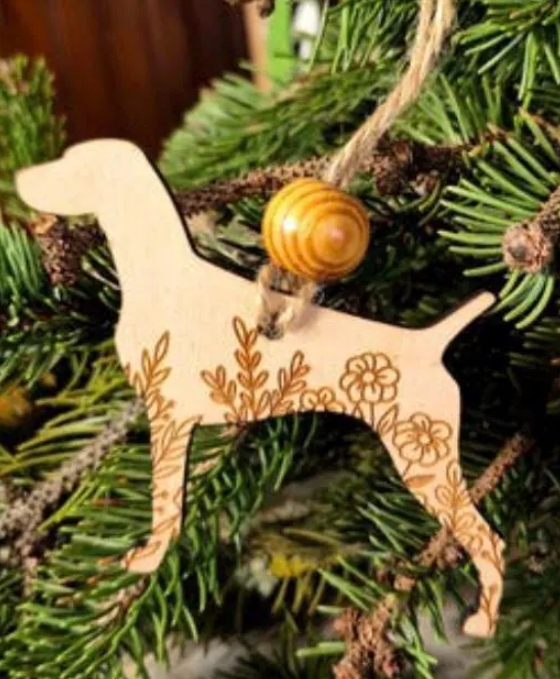German Shorthair Pointer - Wooden Ornament