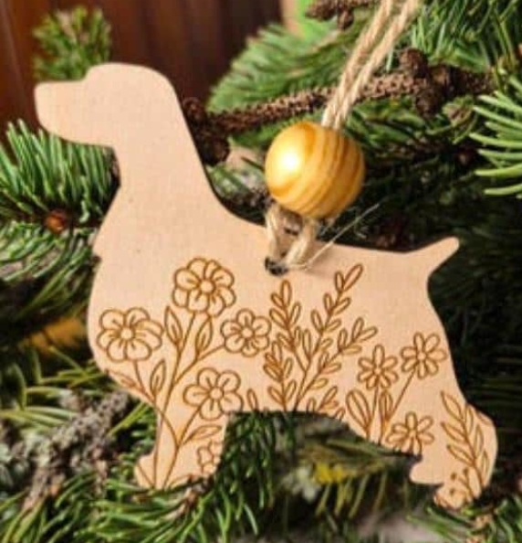 English Springer Spaniel - Wooden Ornament