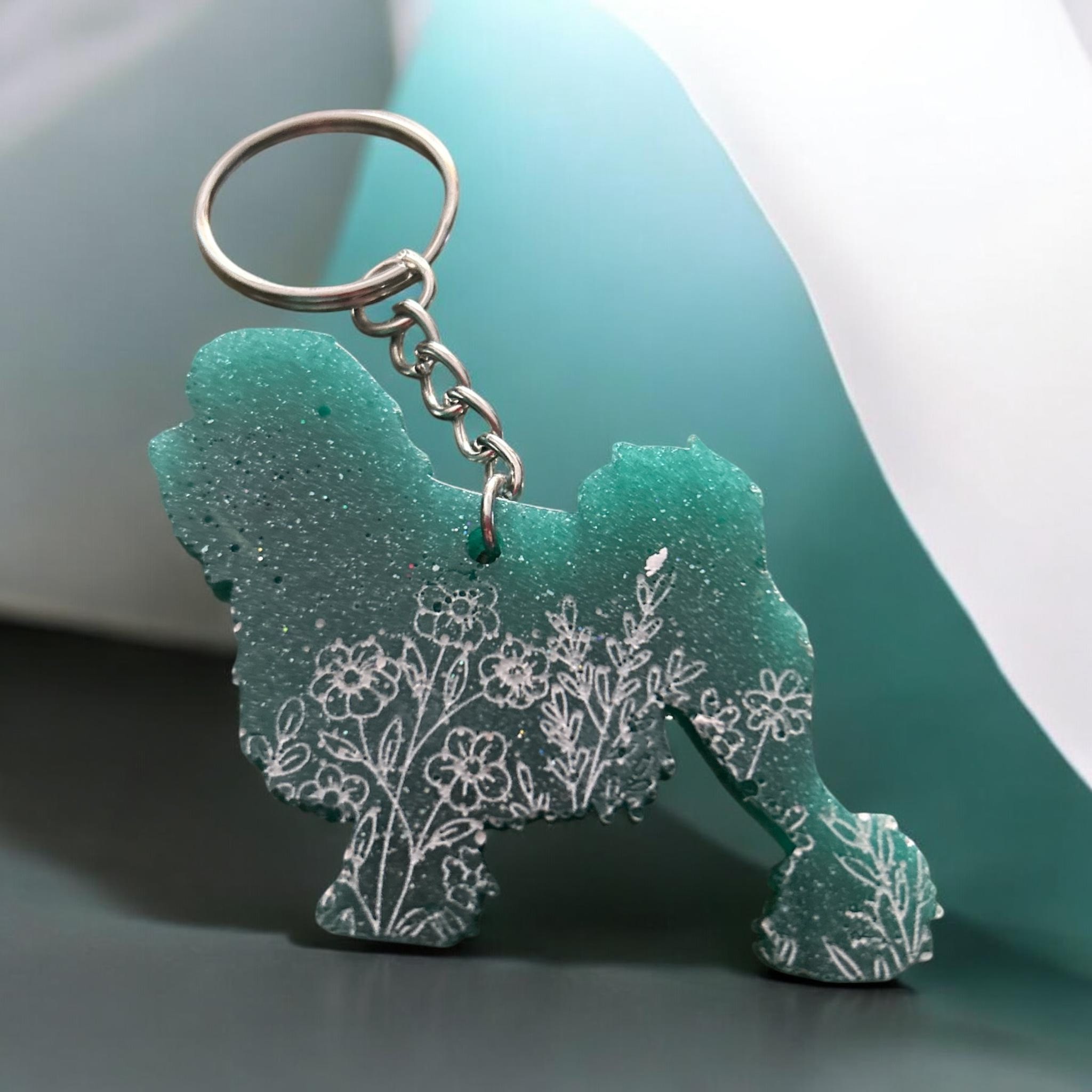 Lowchen Epoxy Resin Keychain