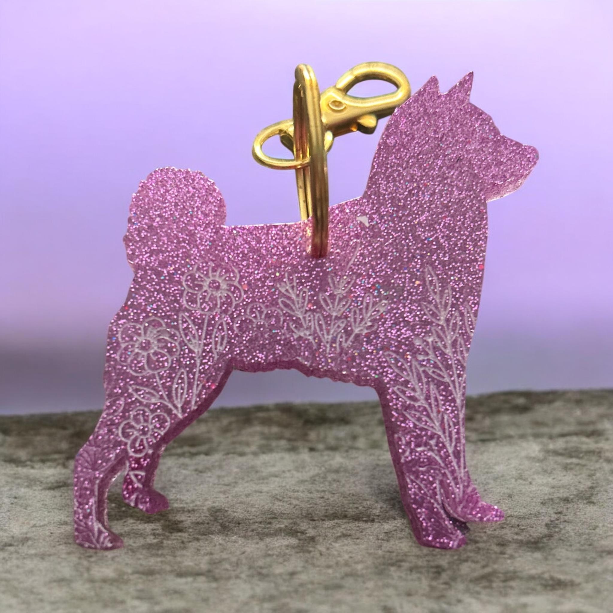 Shiba Inu Epoxy Resin Keychain