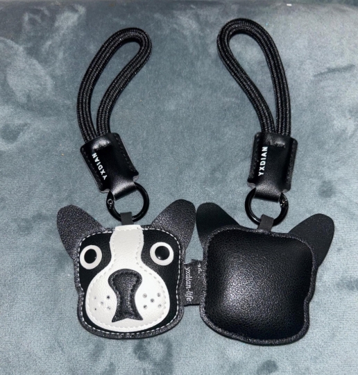 Leather French Bulldog Keychain