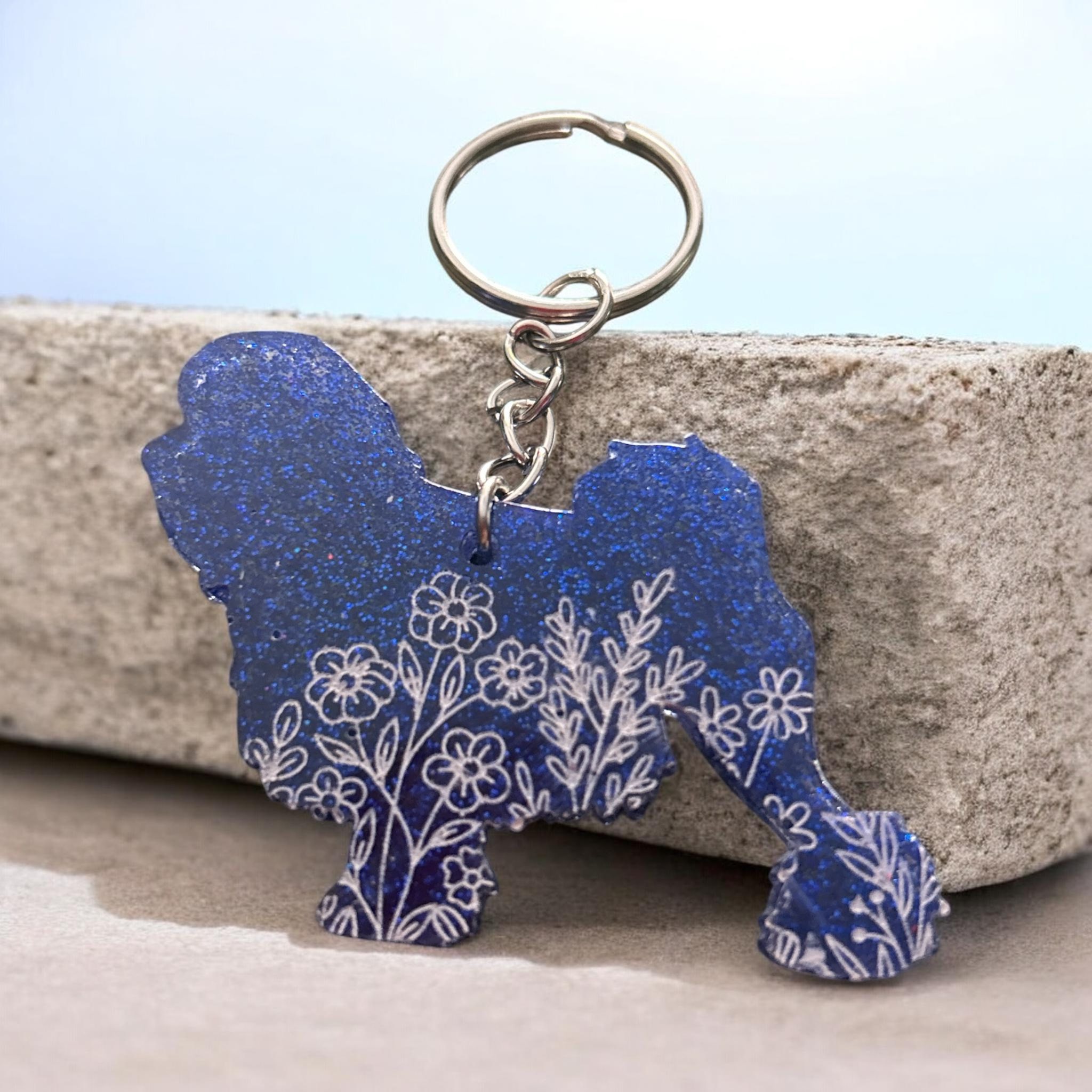 Lowchen Epoxy Resin Keychain