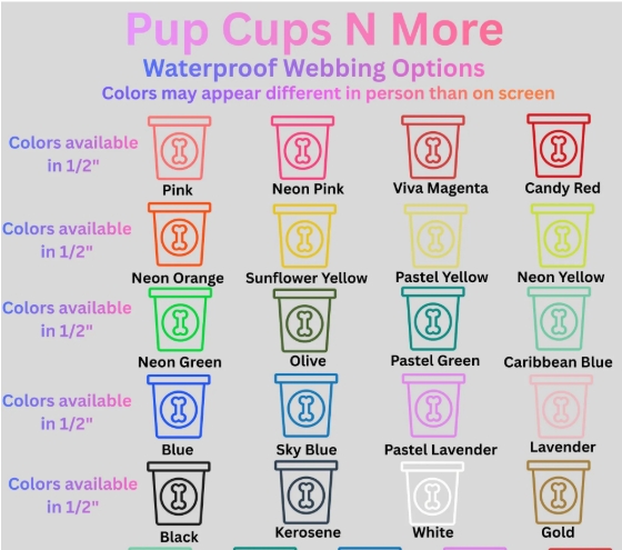 Tag Collar - 1/2" Biothane / Waterproof Webbing