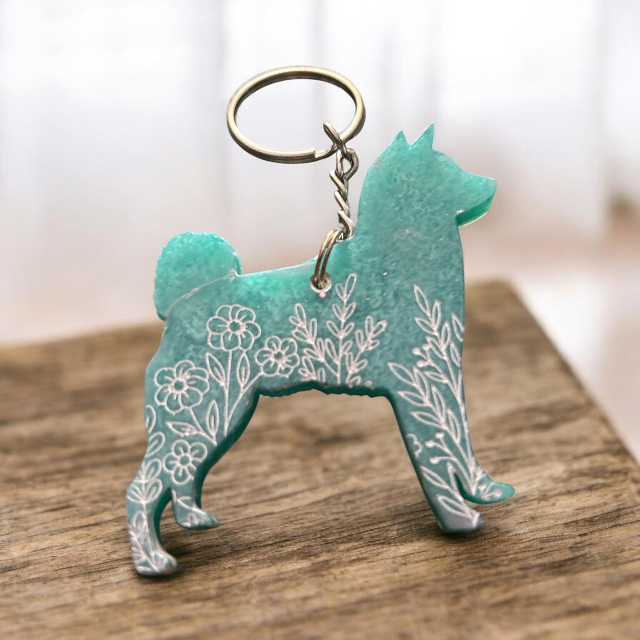 Shiba Inu Epoxy Resin Keychain
